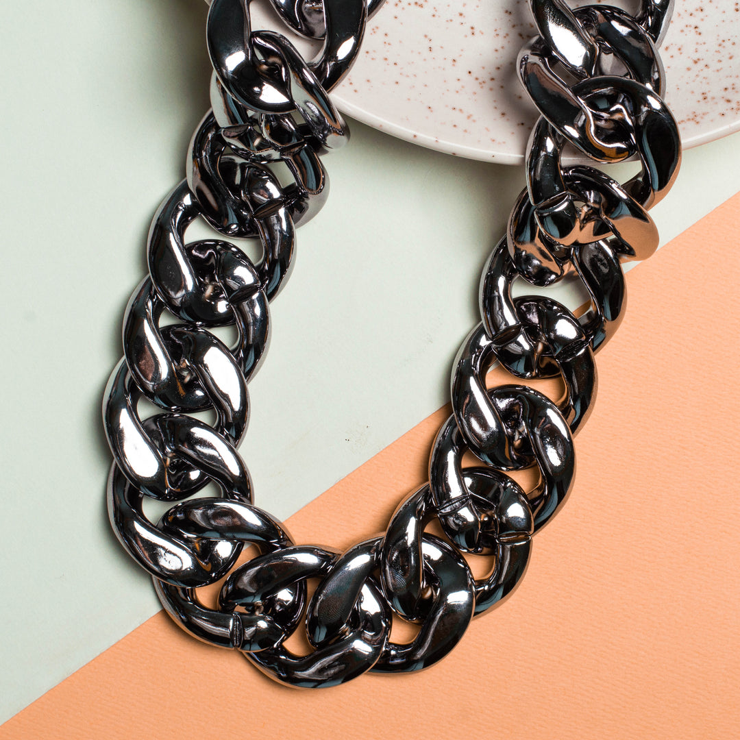 Metallic Acrylic Curb Chain | 1mtr Chain | AC12