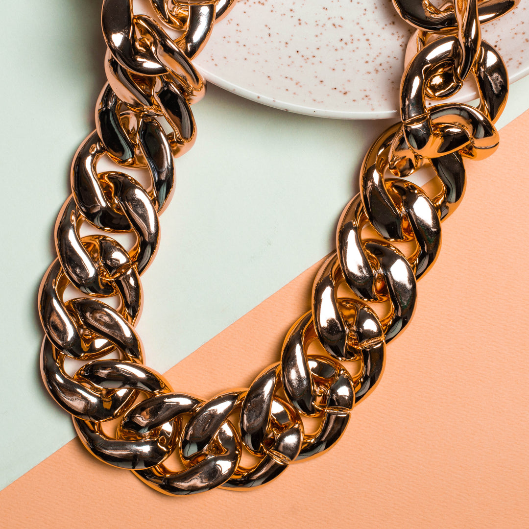 Metallic Acrylic Curb Chain | 1mtr Chain | AC12