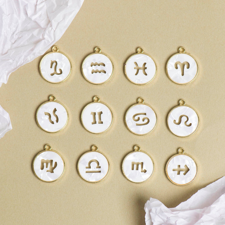 Zodiac Astrology Sign Charms | Size : 20mm | 6 pcs