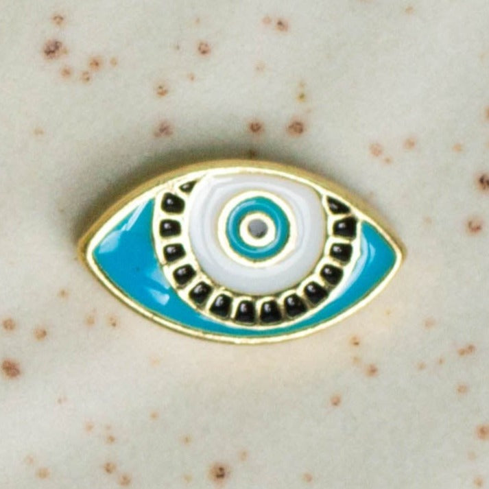 Evil Eye Enamel Charms | Size : 18mm | 2 Pcs