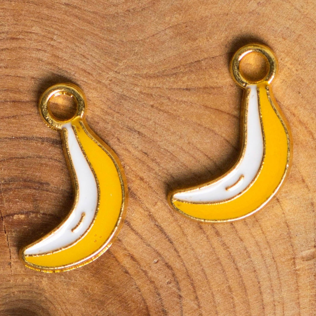 Banana Enamel Charms | Size : 22mm | 10pcs