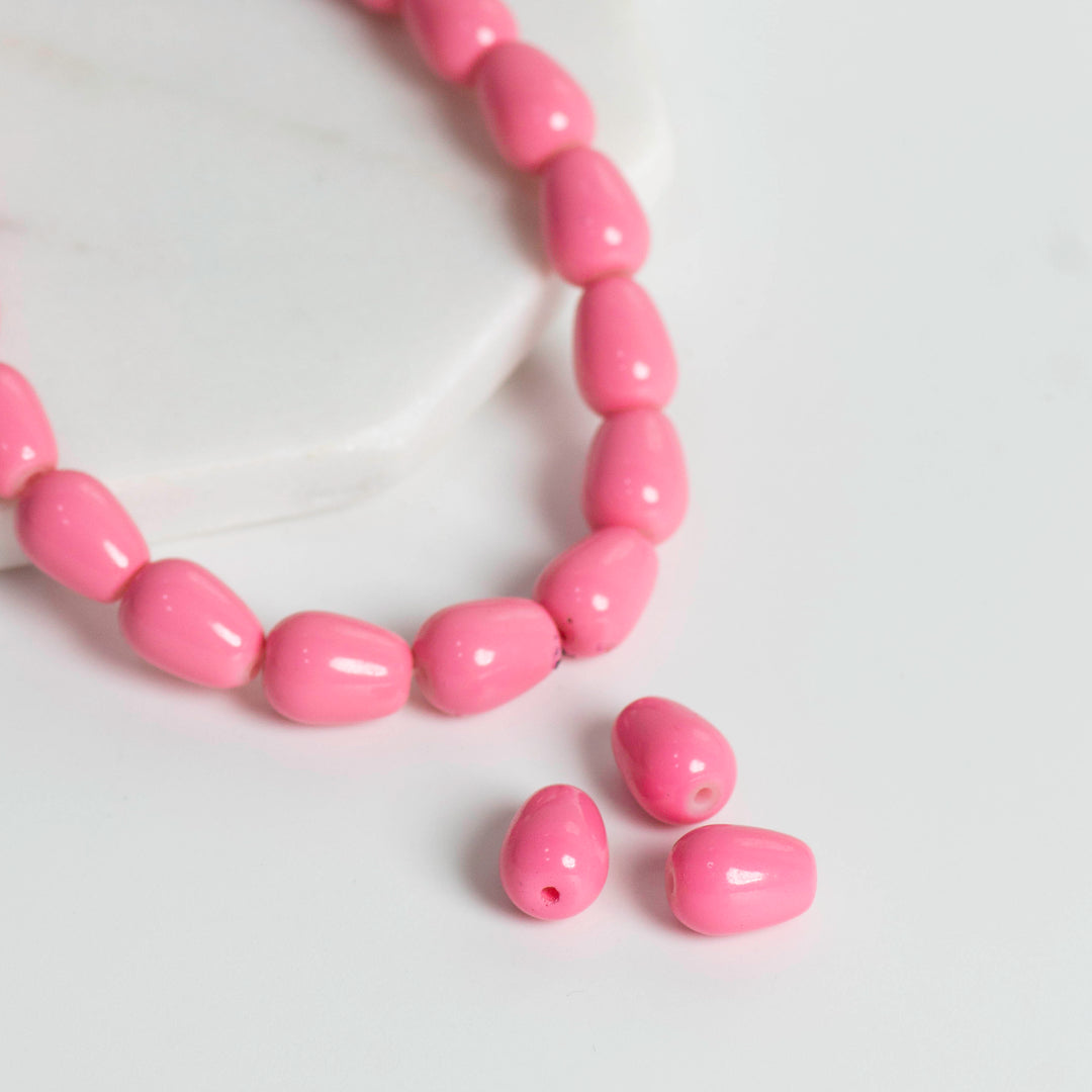 Elegant Glass Beads | Size : 12mm | 5 String ( Approx 45 Beads Per Line )