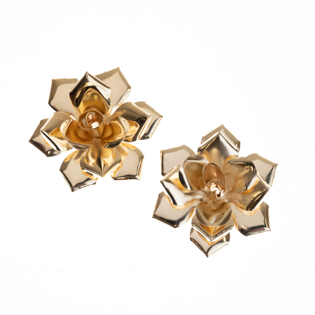 Stone Metal Flower | Size : 52mm | 6pcs