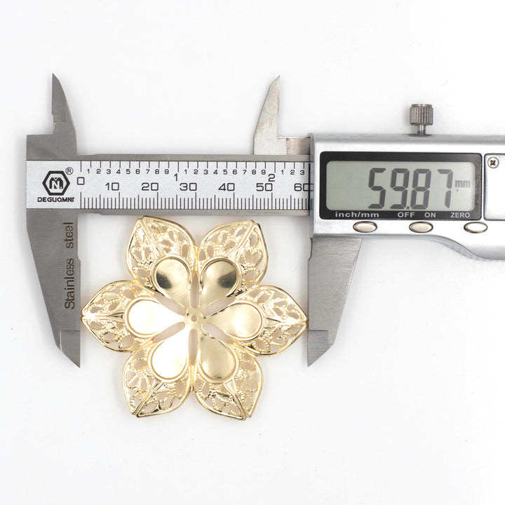 Metal Art Flower (F-10-6) | Size : 59mm | 100g