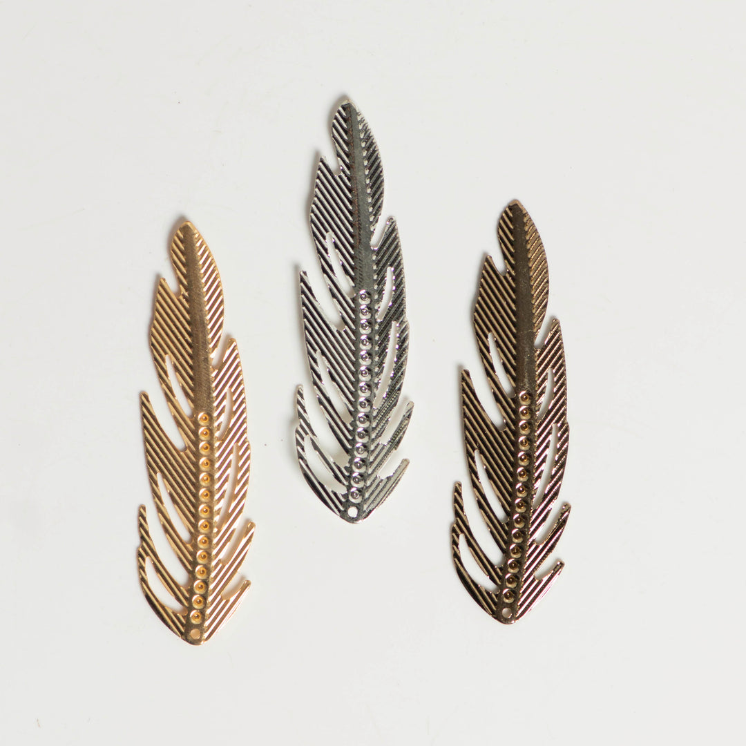 Metal art leaf | Size : 72mm | 10 Pcs | F-1-11