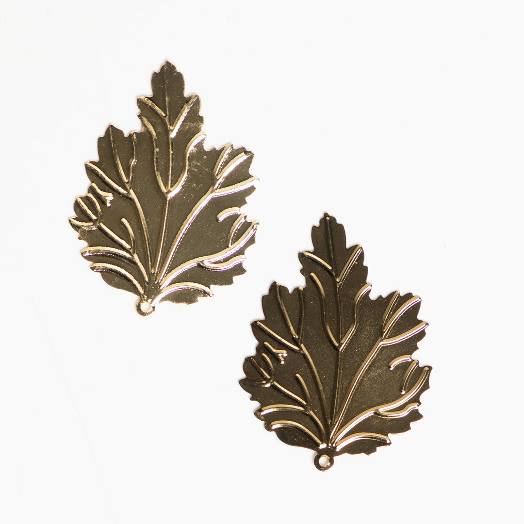 Metal art leaf | Size  : 65mm | 10 Pcs | F-1-28