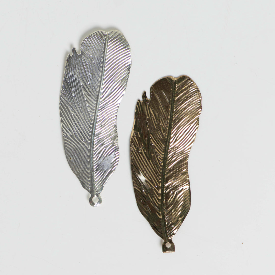 Metal art leaf | Size : 74mm | 10 Pcs | F-3-1