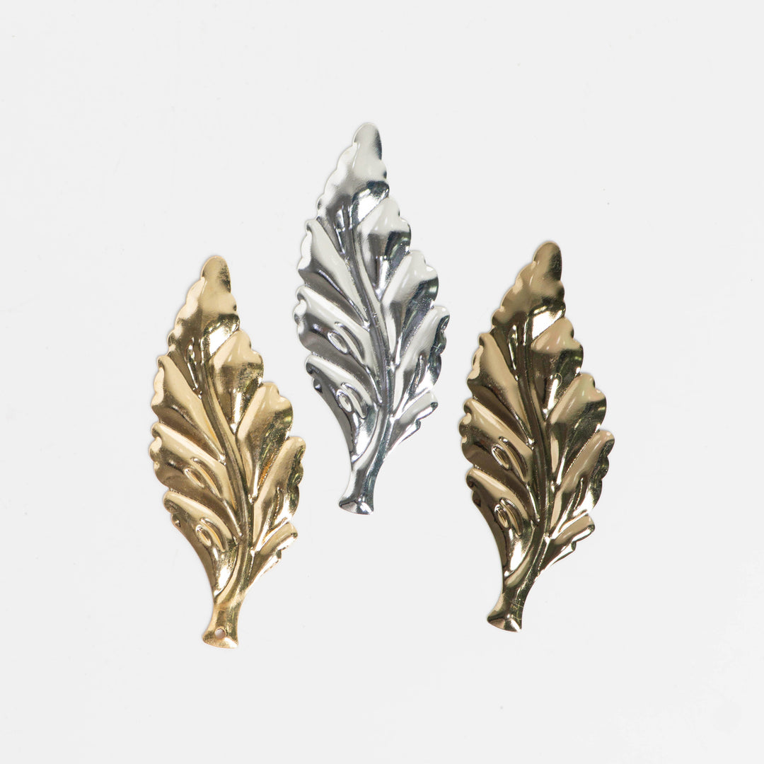 Metal art leaf | Size : 78mm | 10 Pcs | F-3-3