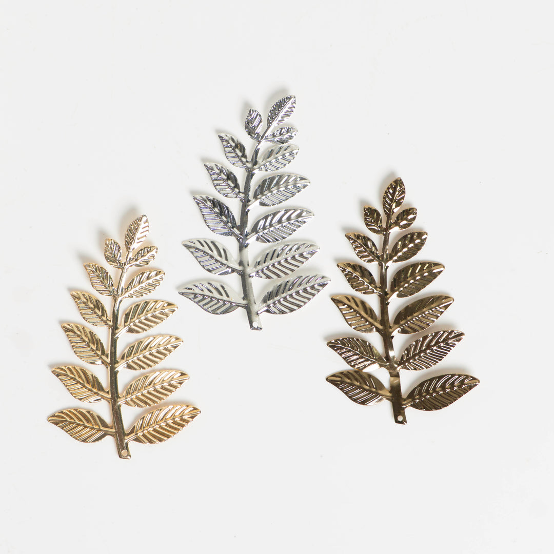 Metal art leaf | Size : 74mm | 10 Pcs | F-3-8