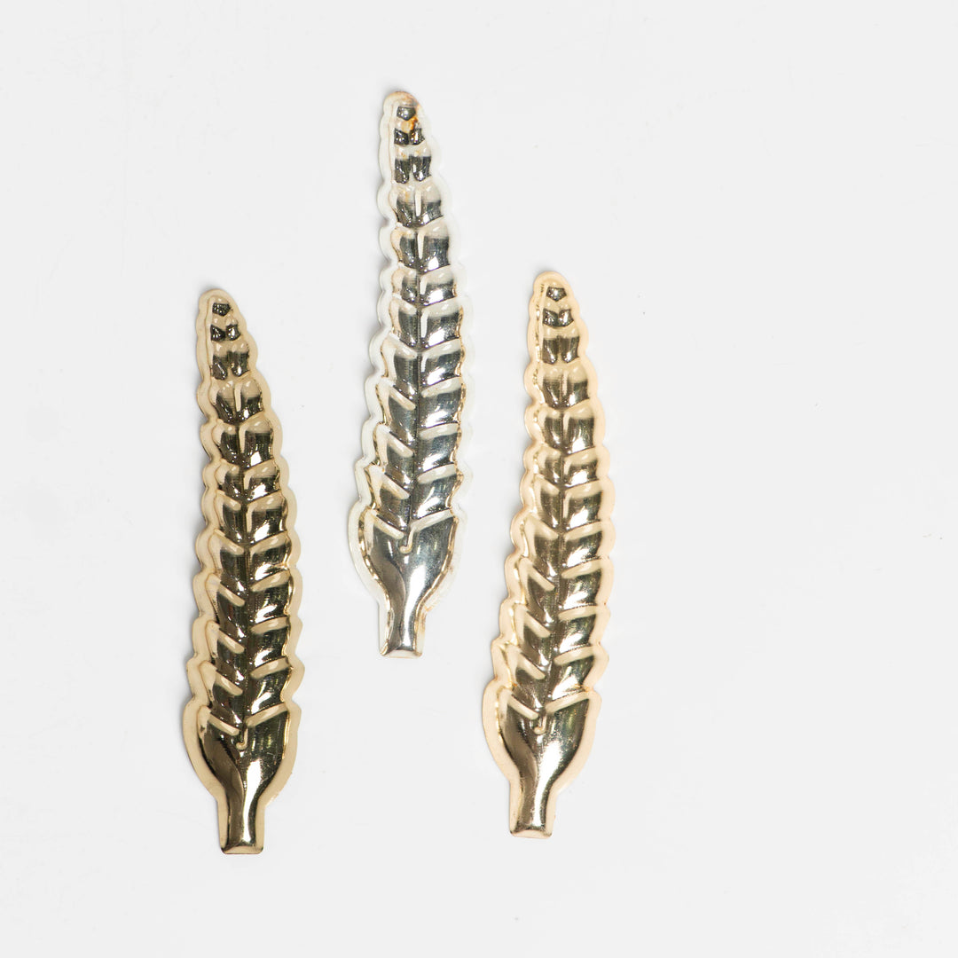 Metal art leaf | Size : 118mm | 10 Pcs | F-3-14