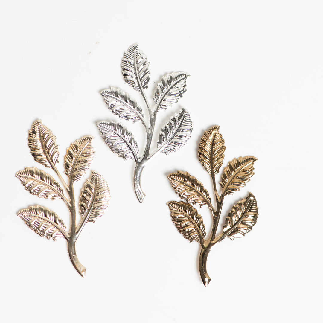 Metal art leaf | Size : 75mm | 10 Pcs | F-4-18