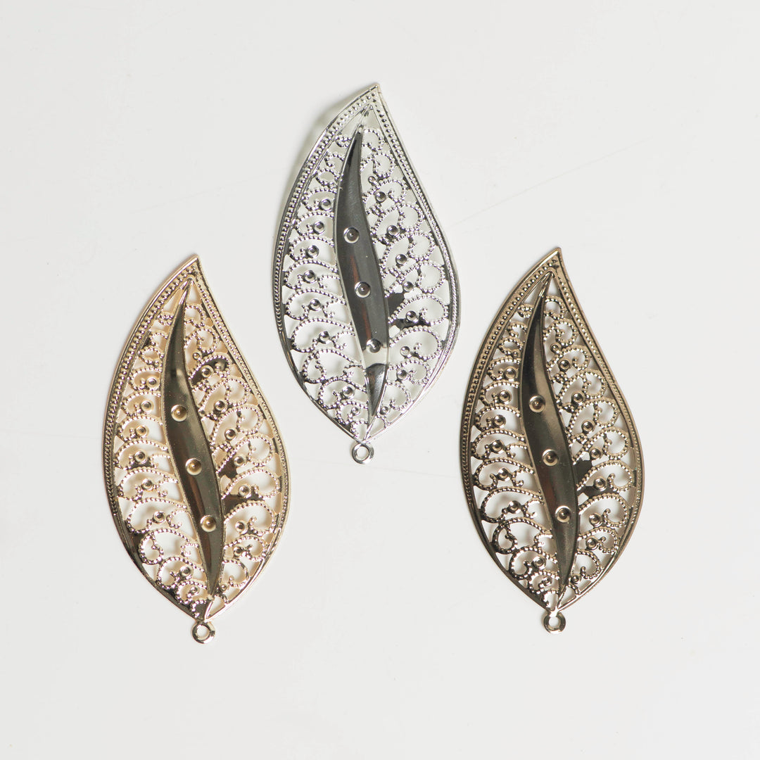 Metal art leaf | Size : 84mm | 10 Pcs | F-5-15