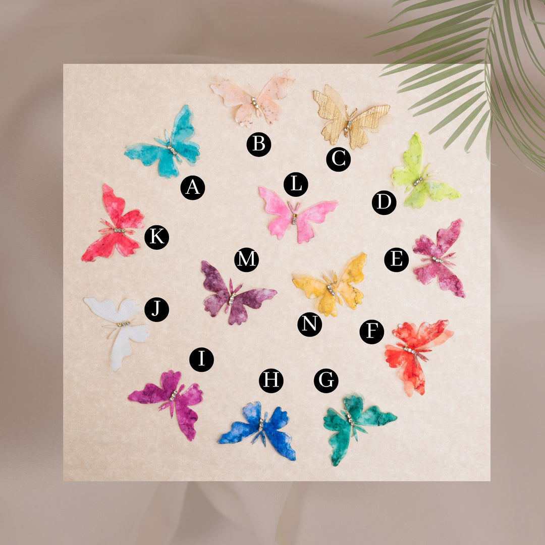 Fabric Butterfly | Size : 48MM | 25PCS