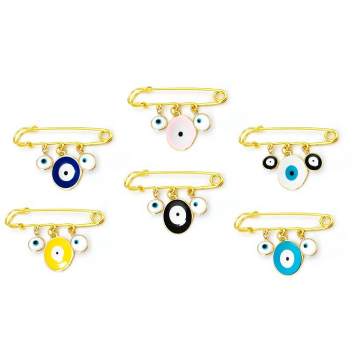 Evil Eye Charms Brooch Pin | Size : 50mm | Qty : 1pc